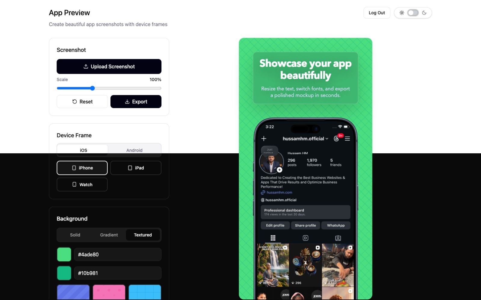 MOCKUP STUDIO - App Screenshot and Preview Maker
